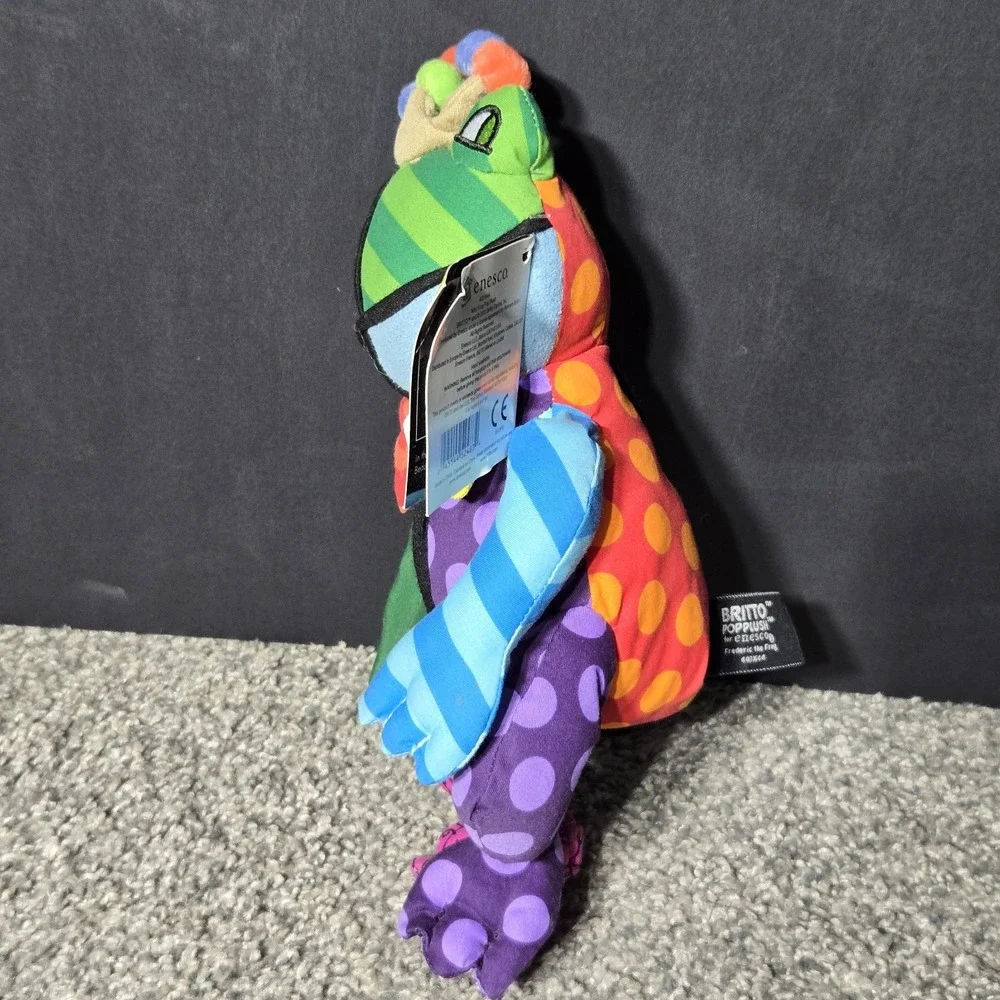 RARE Romero Britto POPPLUSH Frederic The‎ Frog for ENESCO Pop Art Stuffed Animal
